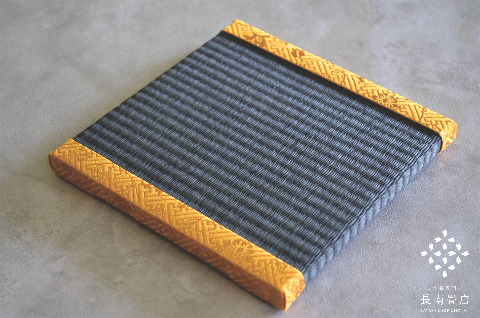 【金襴】紗綾形に花唐草　ミニ畳・正方形｜端午の節句・五月人形・鎧・兜・ディスプレイ・和雑貨・ギフト・日本文化 | 5枚目