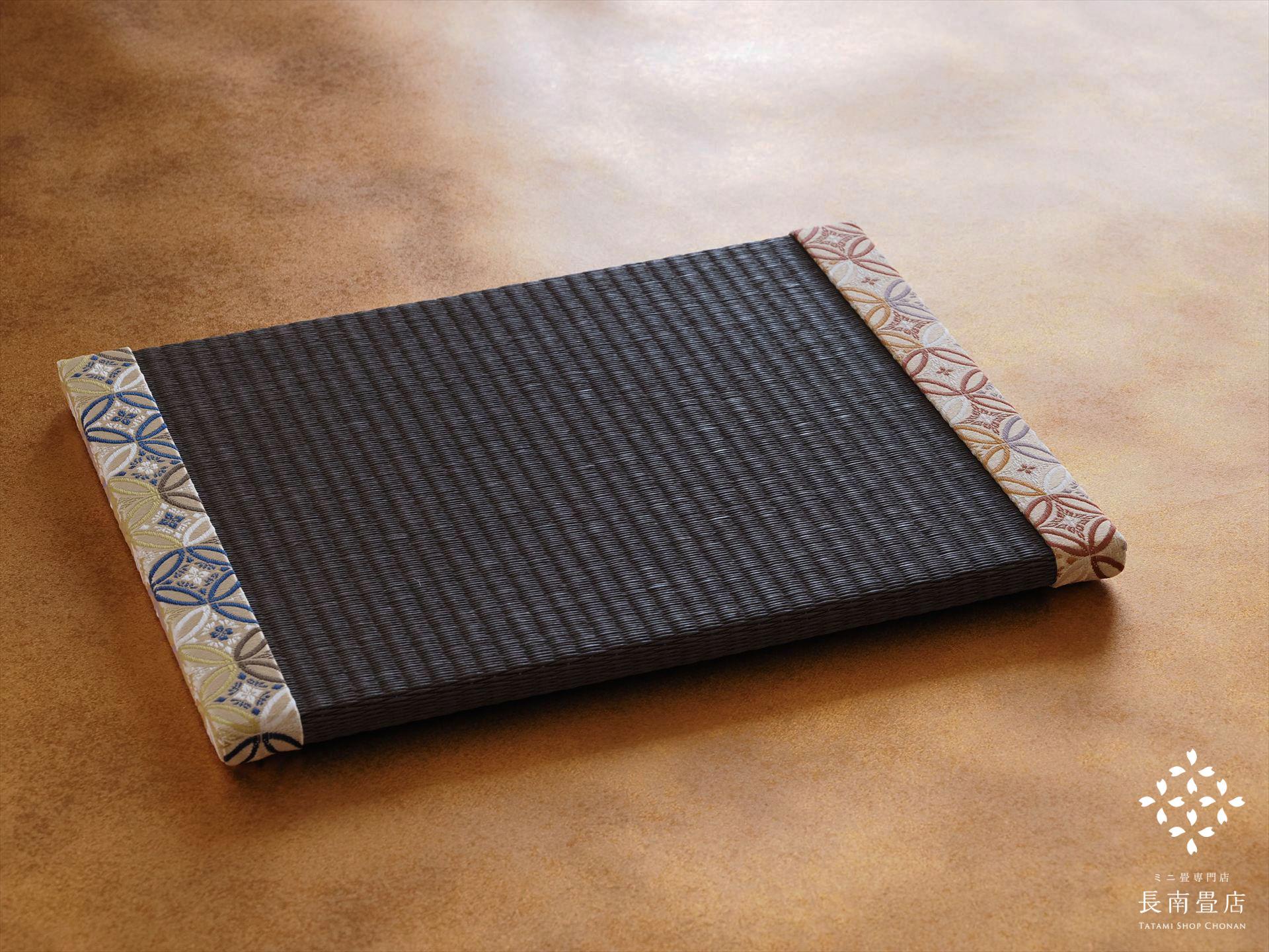 【茶畳】金襴・七宝繋ぎ(ベージュ)|全2サイズ|テーブル茶道・抹茶時間のミニ畳 | 3枚目